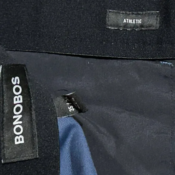 NWT BONOBOS 3X Dry Athletic Fit Pants Size 35x34 Blue 5-Pocket Pant - Picture 10 of 10